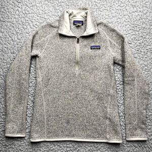 Patagonia Better Sweater Womens Size XS Gray Tan Heathered 1/4 Zip Outdoors